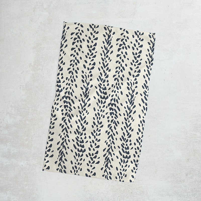 Geometry REEDS PRINTED MIDNIGHT TEA TOWEL
