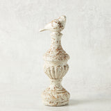 K and K Interiors BIRD FINIAL White Washed 10.75