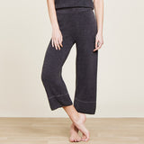 Barefoot Dreams COZYCHIC LITE CONTRAST STITCH CROPPED PANT Carbon_Pearl