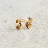 Virtue SMALL SPIRAL CZ STUD EARRINGS Gold