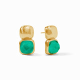 Julie Vos CATALINA EARRINGS Iridescent Emerald Green