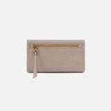 Hobo LUMEN LARGE CONTINENTAL WALLET Taupe Pebbled Leather