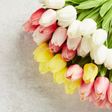 K and K Interiors MINI TULIP BOUQUET WITH 12 STEMS