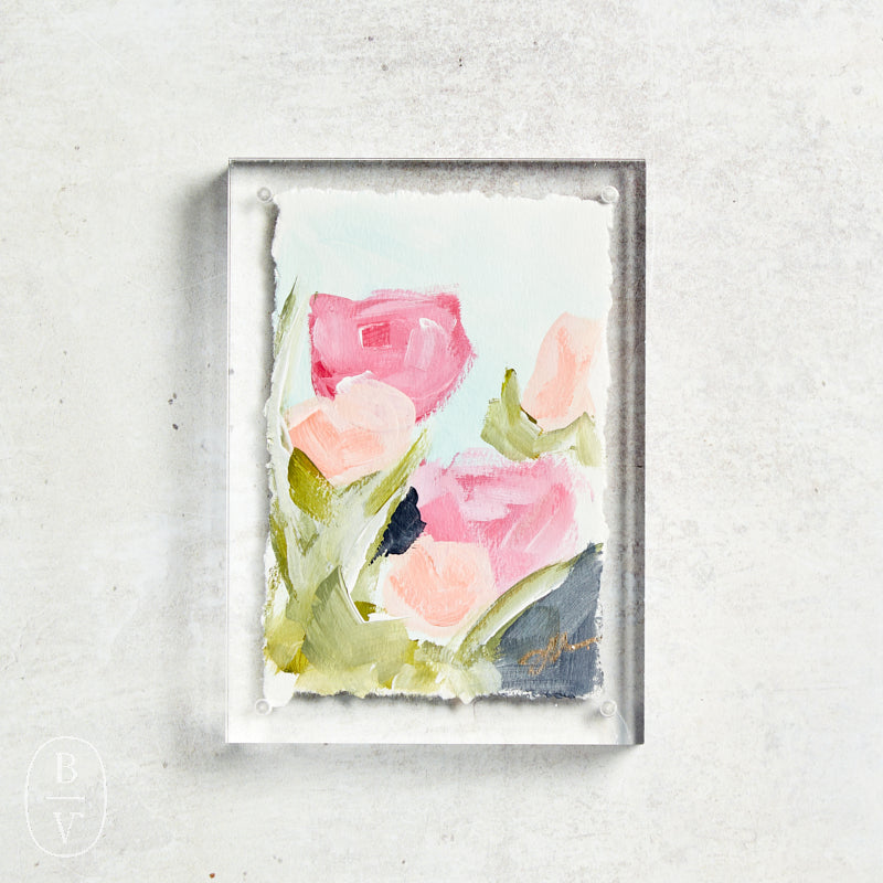 Haley Farris Fine Art ACRYLIC FRAME FLORAL 5 X 7
