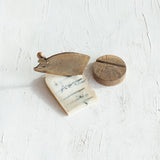 Creative Co-op METAL MOUSE SHAPED CHEESE KNIFE WITH MANGO WOOD STAND
