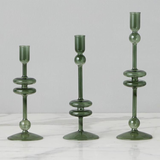 Europe 2 You GLASS CANDLESTICK Emerald