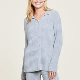 Barefoot Dreams COZYCHIC ULTRA LITE WAVE SHIRT Moonbeam