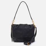 Hobo HARLEY CONVERTIBLE SHOULDER BAG Black Pebbled Leather