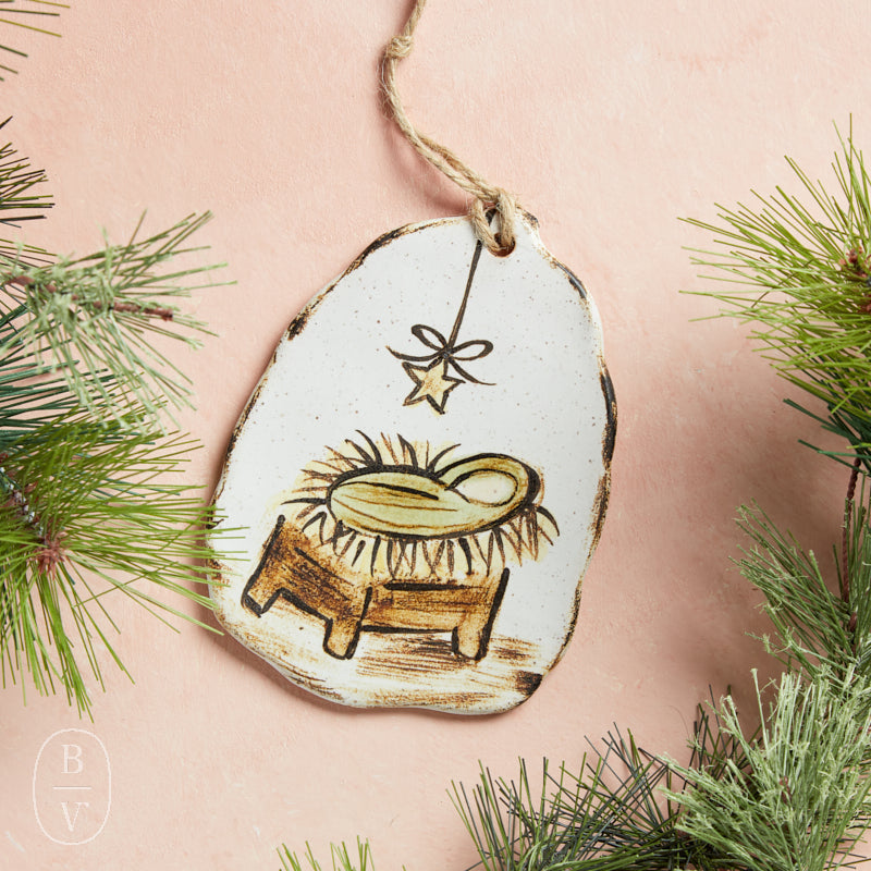 Etta B Pottery ORNAMENT A Child is Born