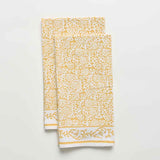 Pomegranate TAPESTRY TEA TOWEL SET OF 2 Marigold