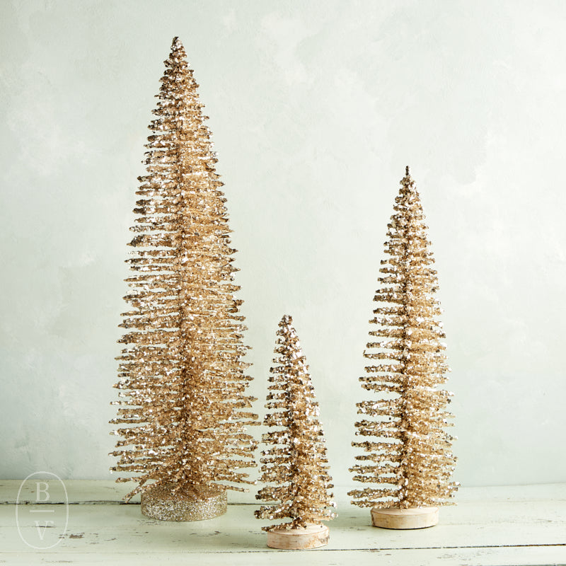 A and B Floral WIRE GLITTER TABLETOP TREE Champagne