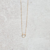 CV Designs OPEN HEART LINK NECKLACE - CVNOHDN