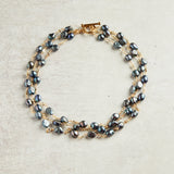 Virtue PEARL ROSARY TRIPLE LAYER NECKLACE PLAIN Peacock Gold