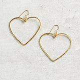 Darby Drake Jewelry and Design LARGE HEART HOOP EARRINGS - VJ986