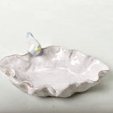 Dixie Pottery TATER DISH WITH BIRD