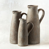 K and K Interiors TERRACOTTA PITCHER WITH BRONZE GLAZE