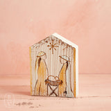 Raz Imports HOLY FAMILY TEXTURED WOOD BLOCK