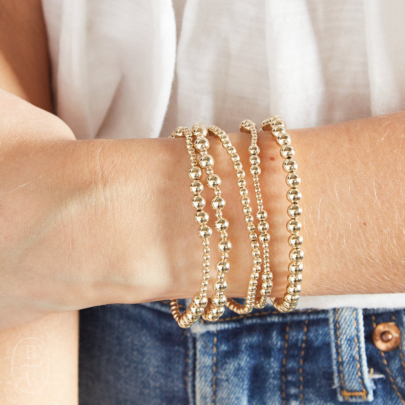 eNewton Design BLISSFUL PATTERN GOLD BEAD BRACELET