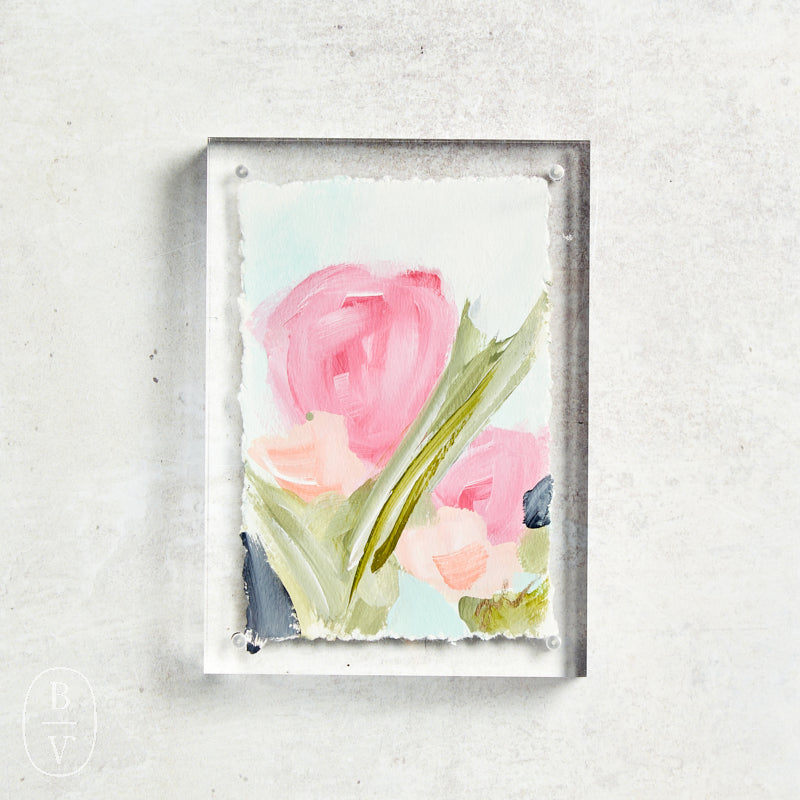 Haley Farris Fine Art ACRYLIC FRAME FLORAL 5 X 7