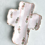 Etta B Pottery COTTAGE STRIPE CROSS