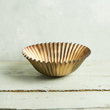 Creative Co-op ROUND FLUTED METAL BOWL Gold Small