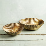 Creative Co-op ROUND FLUTED METAL BOWL