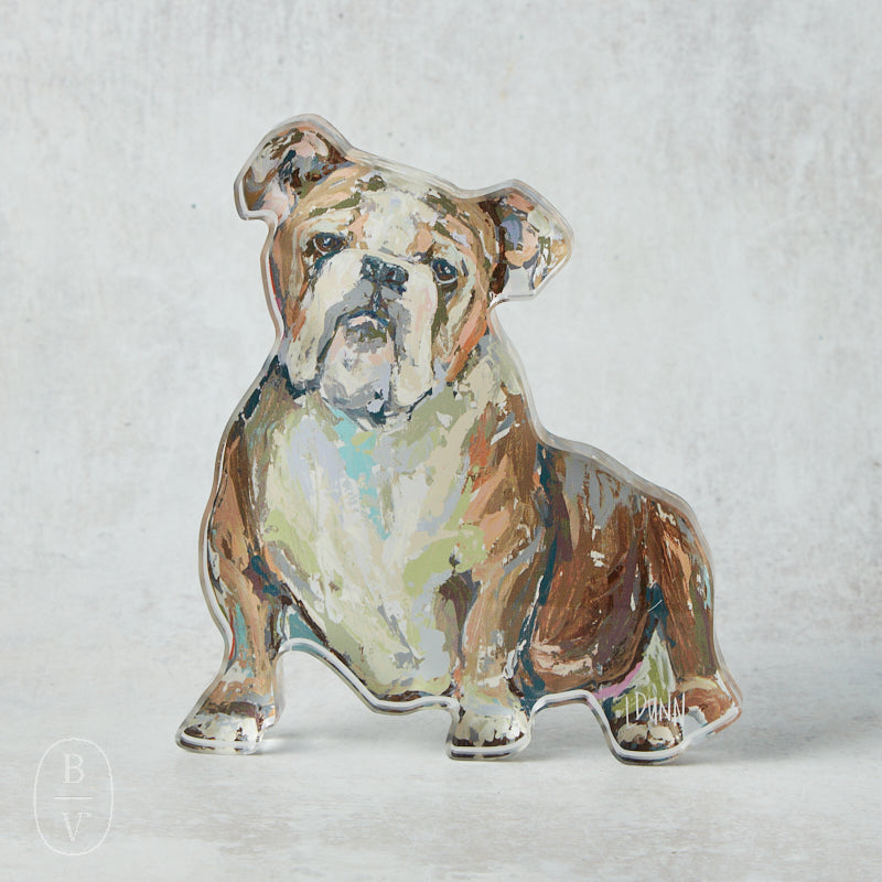 Lauren Dunn BULLDOG ACRYLIC BLOCK Large