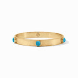 Julie Vos CATALINA STONE BANGLE BRACELET Iridescent London Blue