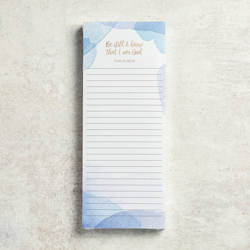 Eccolo Ltd LONG AND LEAN NOTEPAD Be Still