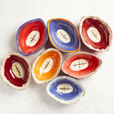 Etta B Pottery TAILGATE FOOTBALL BOWL