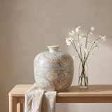 Creative Co-op BOTANICAL STONEWARE JAR