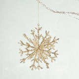 Cody Foster TINSEL SNOWFLAKE ORNAMENT Gold Large