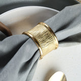 Blue Pheasant ELLERY GOLD NAPKIN RING BOXED SET OF 4