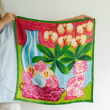 Mimi Miller Art PANSY SCARF 26 x 26
