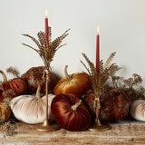 K and K Interiors METAL WHEAT TAPER CANDLEHOLDER