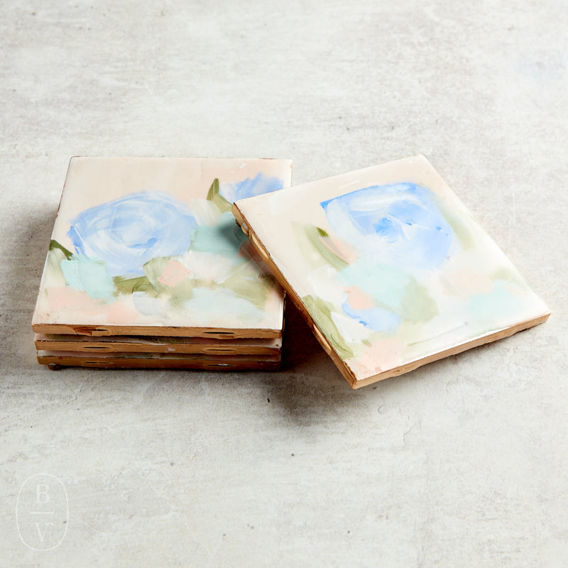 Haley Farris Fine Art FLORAL COASTER SET