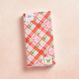 Boston International PINK PLAID GUEST NAPKINS