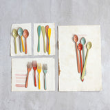 Creative Co-op ENAMELED STAINLESS STEEL SPOONS SET OF 4