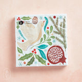 Boston International WINTER BERRY DOVE LUNCH NAPKIN