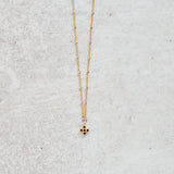 CV Designs BLACK CZ CROSS NECKLACE - CVNTCZBL