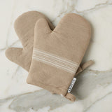 Europe 2 You OVEN MITT SET OF 2 Vintage White Stripe