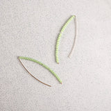 CV Designs CRYSTAL STICK EARRINGS SALE Pale Green