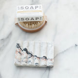 Creative Co-op MULTICOLOR CARVED MARBLE SOAP DISH