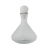Creative Co-op GLASS DECANTER WITH WHITE MARBLE STOPPER
