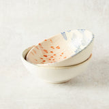 Bloomingville PRINTED ABSTRACT STONEWARE BOWL