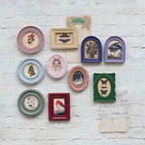 Creative Co-op COLOR RESIN MINI FRAMED ART MAGNET Rectangle Pale Yellow