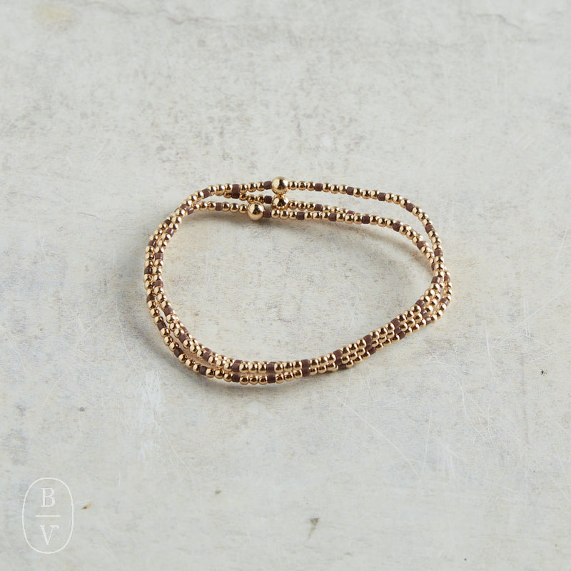 eNewton Design HOPE SINCERITY GOLD PATTERN BEAD BRACELET