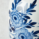 Creative Co-op BLUE AND WHITE STONEWARE URN VASE
