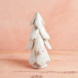 Creative Co-op HANDMADE STONEWARE REACTIVE GLAZE TREE White