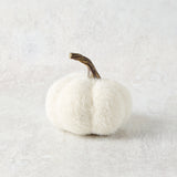 K and K Interiors FUZZY KNIT PUMPKIN White 4.5